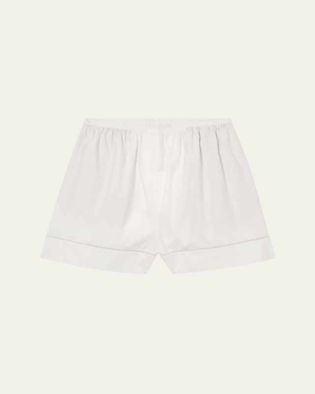 Ladder Embroidered Poplin Shorts